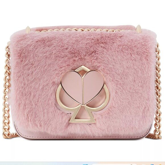 Kate Spade Nicola Faux Fur Twistlock Chain Shoulder Bag (Emily in Paris bag)